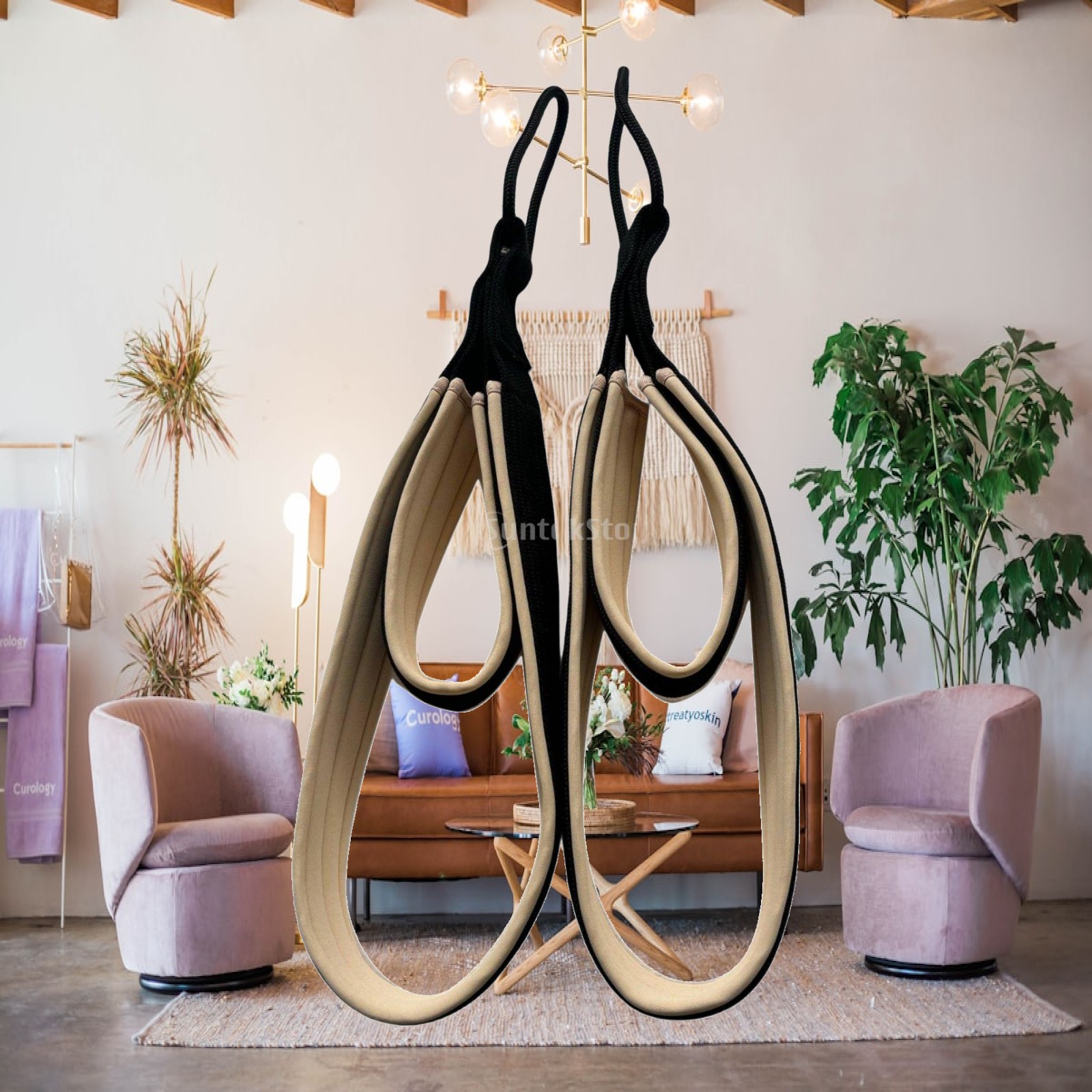 Pilates & Yoga Vida - ピラティス オーバーヘッドハンドル ノンスリップグリップ ピラティスストラップ コンストラクション リフォーマー
