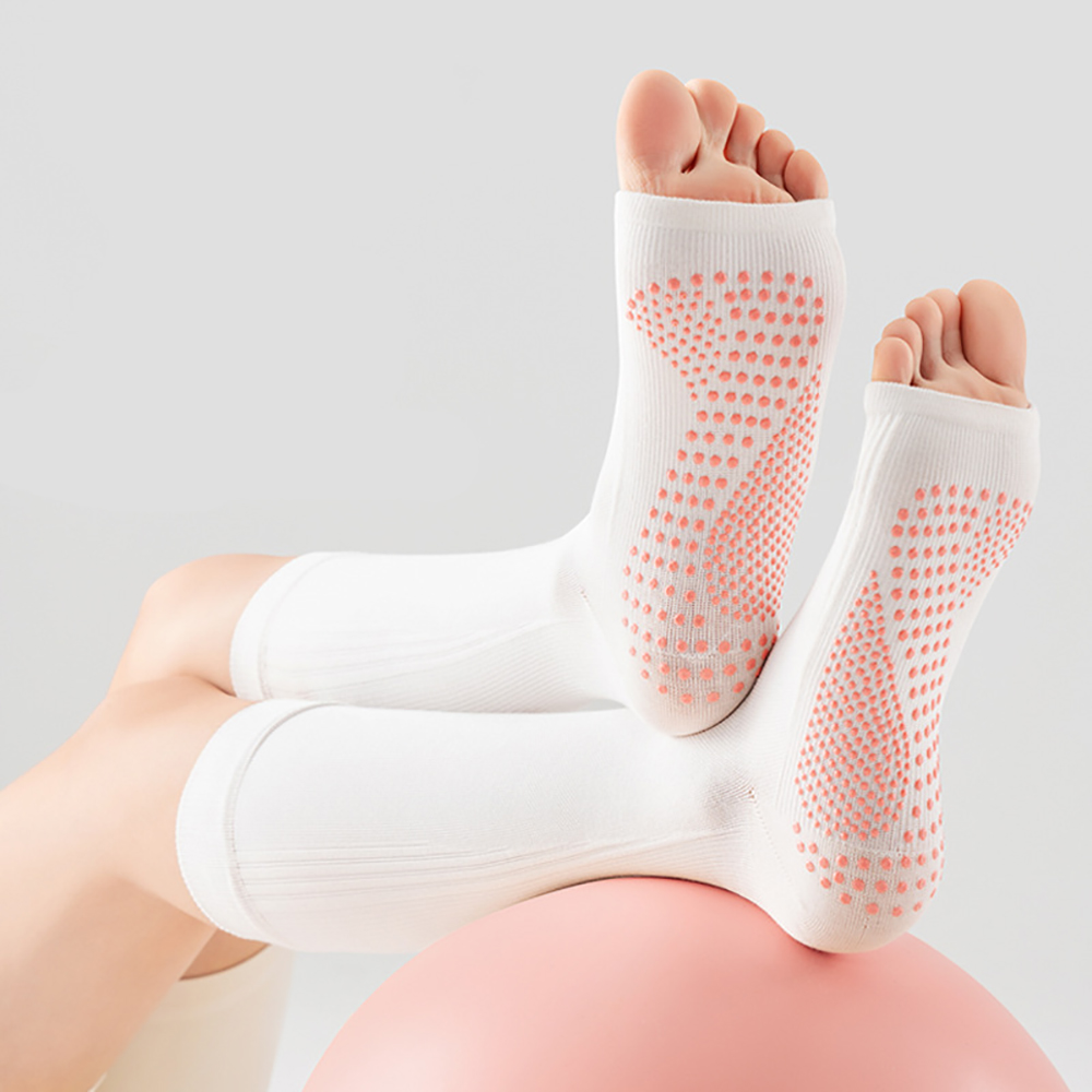 プロ仕様のオープントゥヨガソックス。滑り止め加工を施した、女 - Pilates & Yoga Vida のレビューと価格