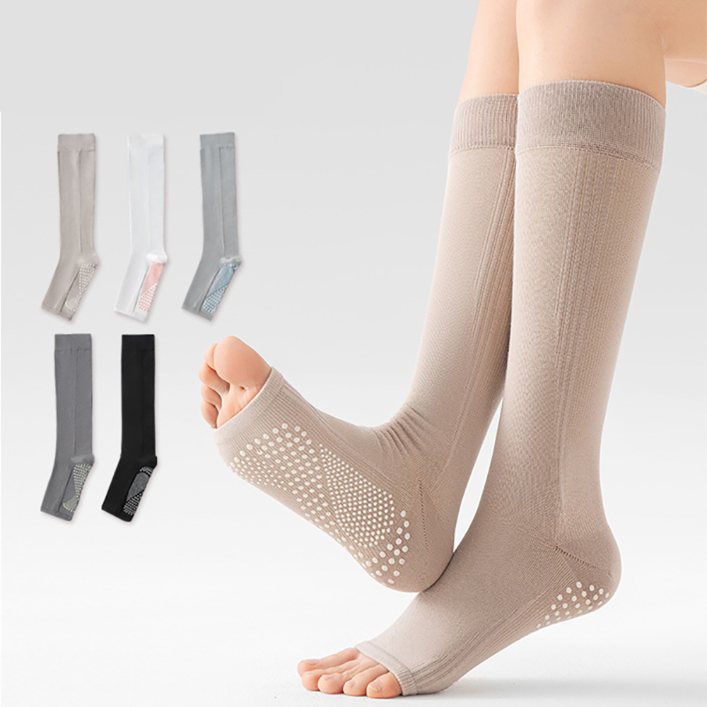 プロ仕様のオープントゥヨガソックス。滑り止め加工を施した、女 - Pilates & Yoga Vida のレビューと価格