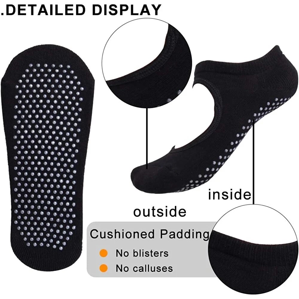 高品質の女性ヨガソックス滑り止め通気性背中の開いたピラティス - Medias Para Pilates Y Yoga のレビューと価格