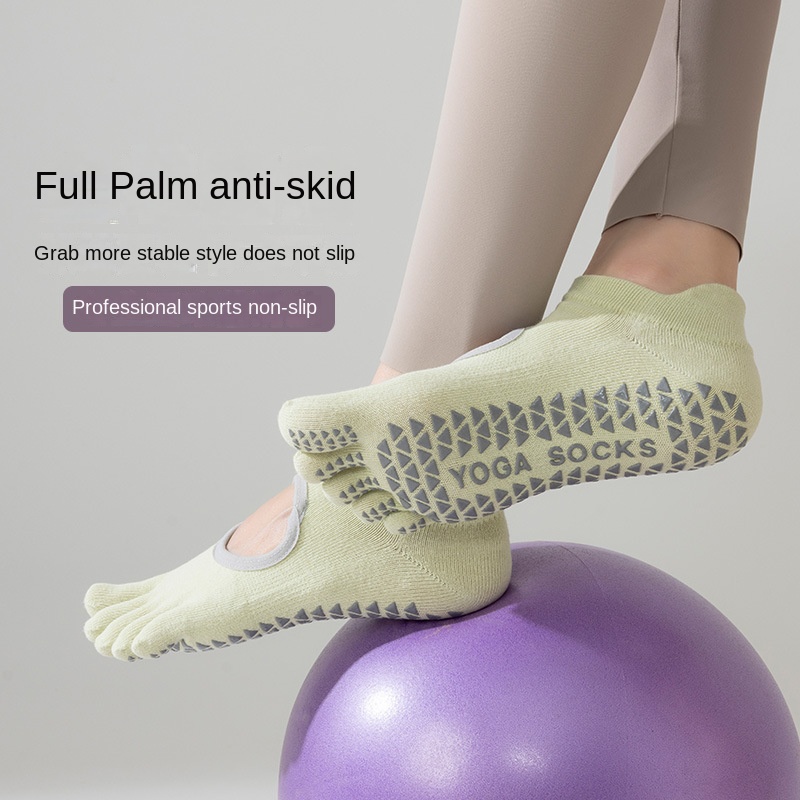 女性用五本指ヨガソックス プロ仕様 滑り止め 室内スポーツ  - Medias Para Pilates Y Yoga のレビューと価格