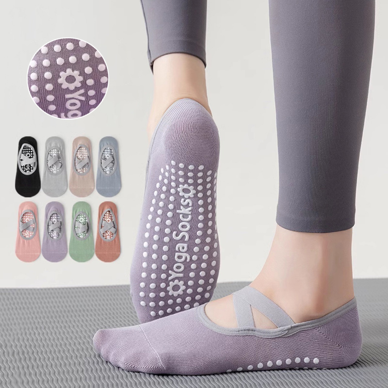 通気性タオル底ヨガソックス女性シリコーンノンスリップ包帯ピラ - Pilate Yoga Workout のレビューと価格