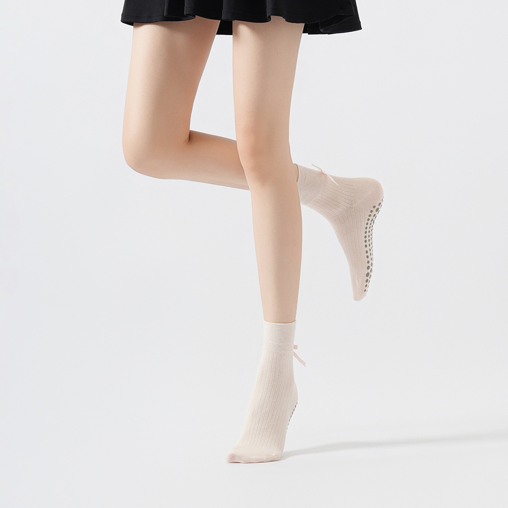 かわいいリボン付きヨガソックス、女の子向けスイートトレンドピ - Pilates & Yoga Vida のレビューと価格